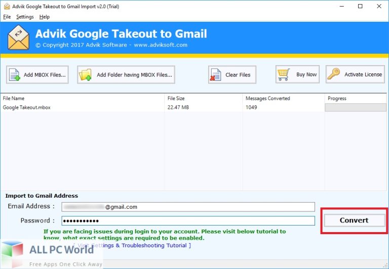 Advik Google Takeout to Gmail Import for Free Download