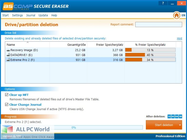 Ascomp Secure Eraser Professional for Free Download