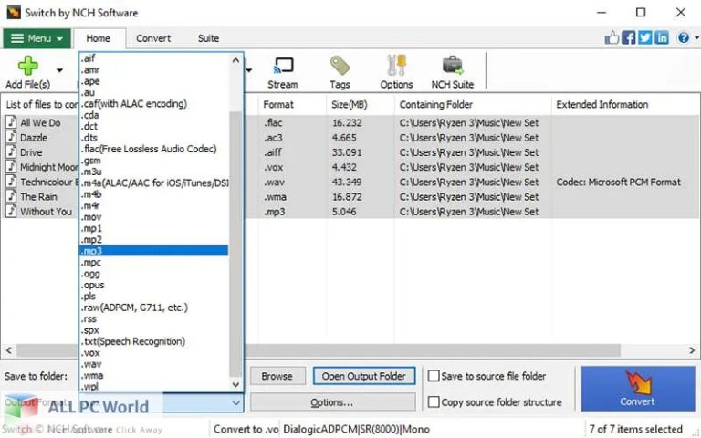 NCH Switch Audio File Converter Plus Free Download
