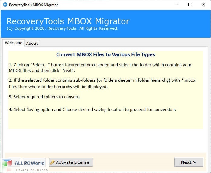RecoveryTools MBOX Migrator 8 Free Download