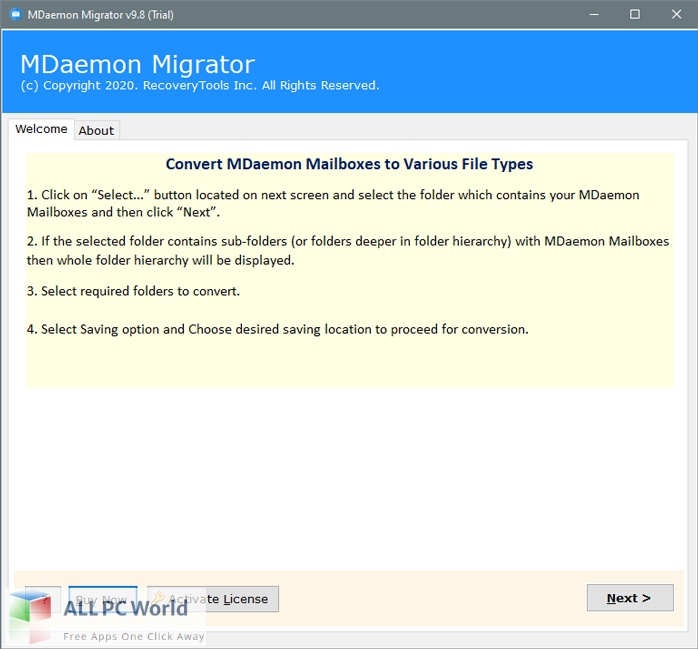 RecoveryTools MDaemon Migrator 10 Free Download