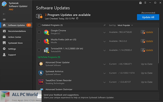 Systweak Software Updater Pro 2022 Free Download