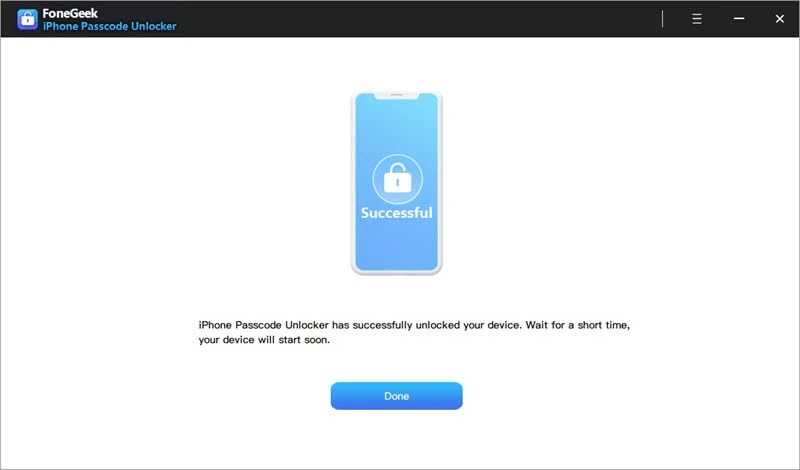 FoneGeek iPhone Passcode Unlocker free download