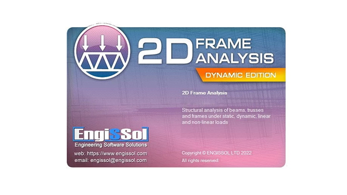 Download Engissol 2D Frame Analysis / Cross Section Analysis & Design 2022 free download