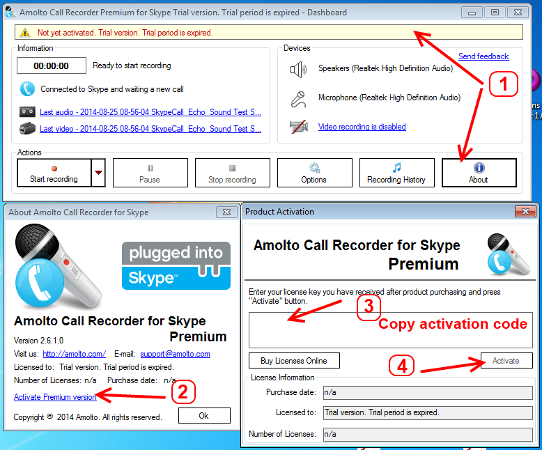 Amolto Call Recorder Premium for Skype 3 latest version