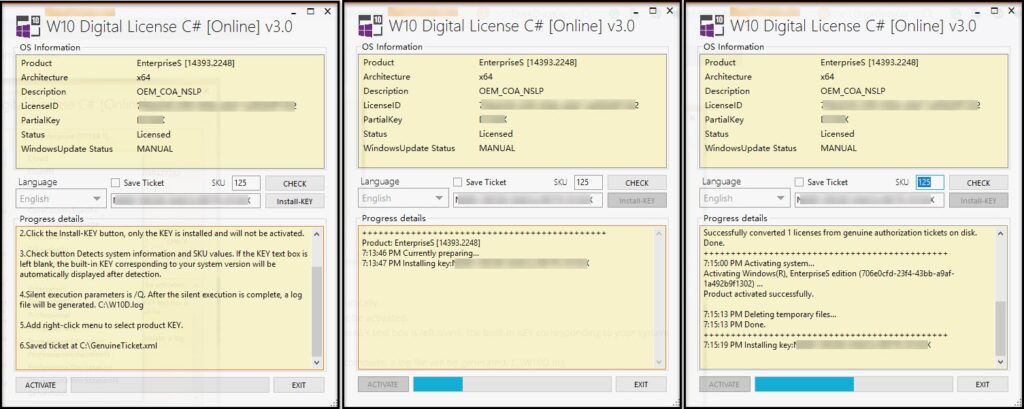 Windows 10 Digital License C# 3.7 free download