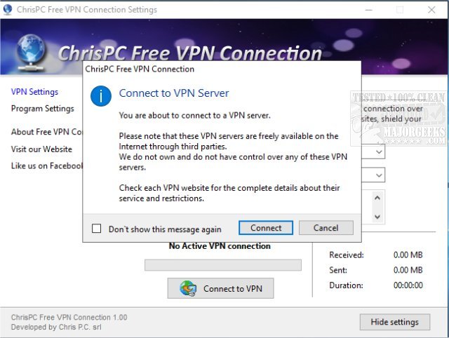 ChrisPC Free VPN Connection 4.11.15 free instal