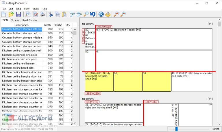 Cutting Planner 10 Free Download