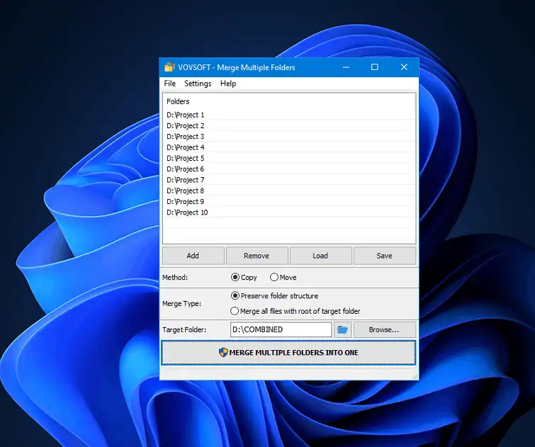VovSoft Merge Multiple Folder 2022 Free Download