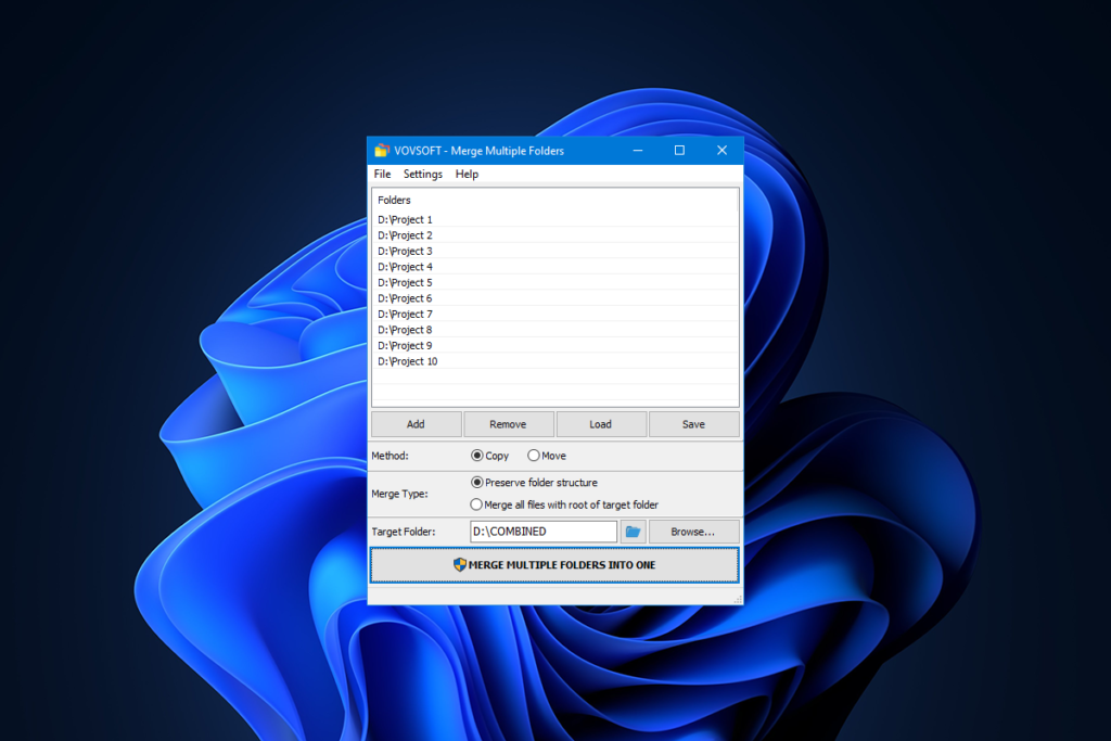 VovSoft Merge Multiple Folder Free Download