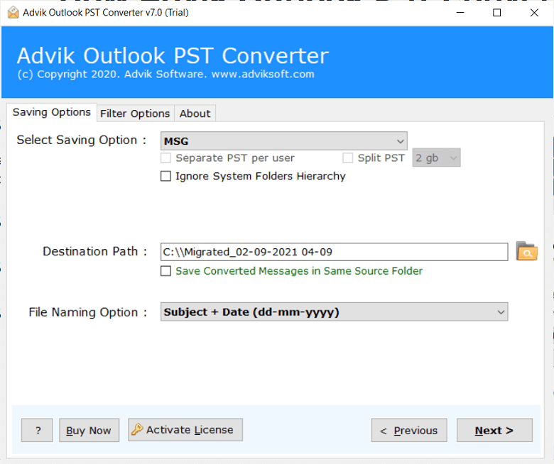 Advik Outlook PST Converter 7 for Free Download