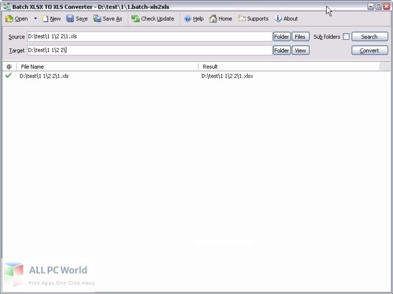 Batch XLS and XLSX Converter 2022 Free Download