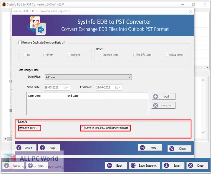 SysInfoTools EDB to PST Converter 2 Download