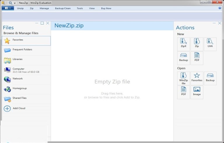 winzip courier to download printer software