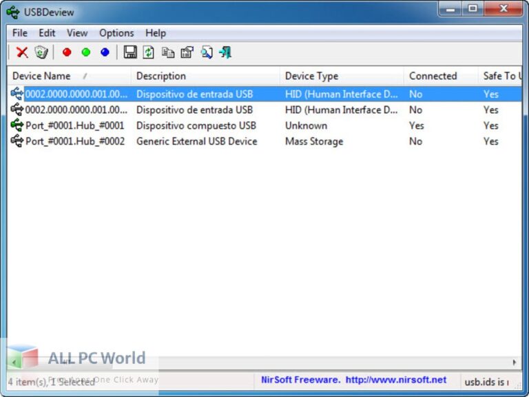 Nirsoft USBDeview 3 Download