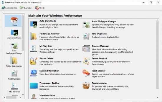 TweakNow WinSecert Plus for Windows 10 for Free Download