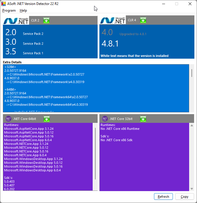 ASoft .NET Version Detector 22 Free Download