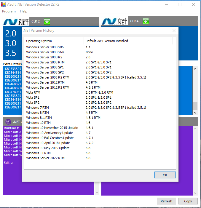 ASoft .NET Version Detector 22 for Windows