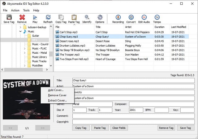 Abyssmedia ID3 Tag Editor 4 for Free Download