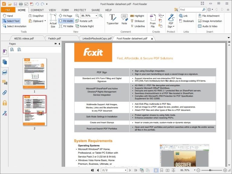 Foxit PDF Reader 12 Free DownloadFoxit PDF Reader 12 Free Download