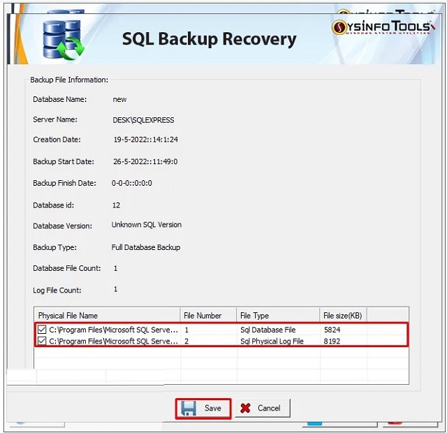 SysInfoTools SQL Backup Recovery 22 Download