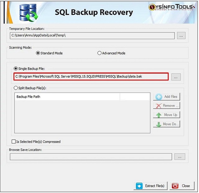 SysInfoTools SQL Backup Recovery 22 Free Download