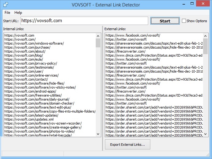 VovSoft External Link Detector Free Download
