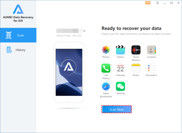 AOMEI Data Recovery for iOS 2