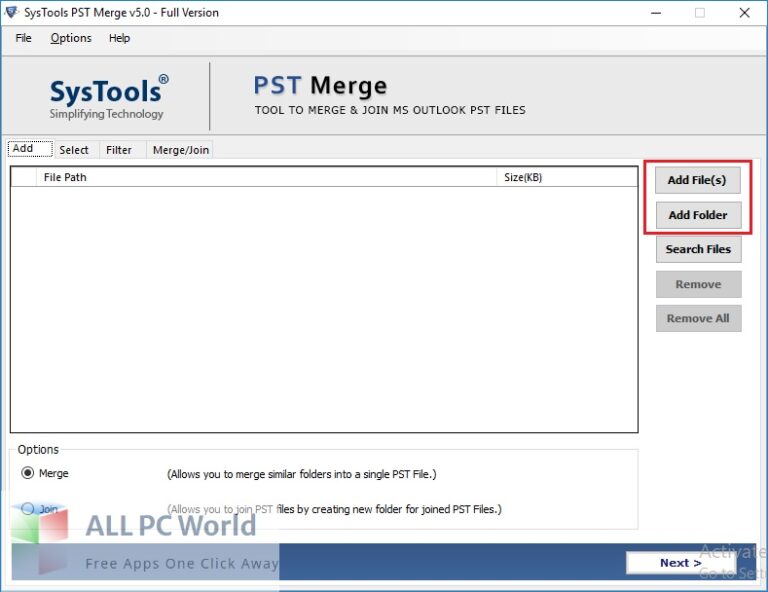 SysTools PST Merge 6 Free Download