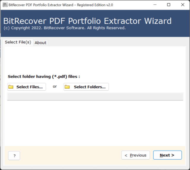 BitRecover PDF Portfolio Extractor Wizard 2