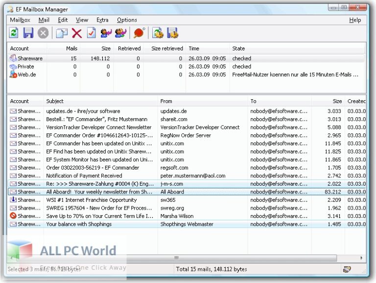 EFSoftware EF Mailbox Manager 23 Free Download
