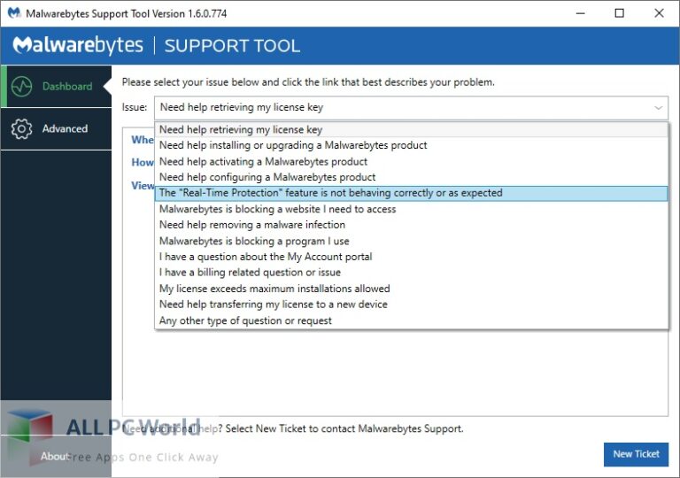 Malwarebytes Support Tool 1.9.2.982 free download