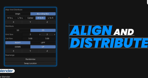 Blender 2.8+ Align And Distribute v2 2023 Free Download