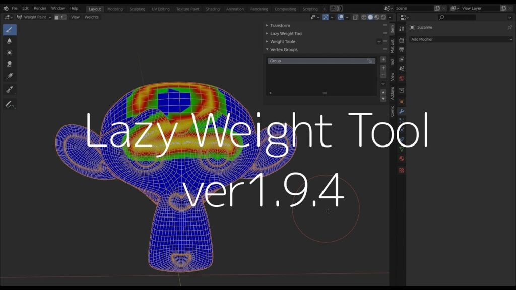 Lazy Weight Tool v1.9.75 for Blender Free Download